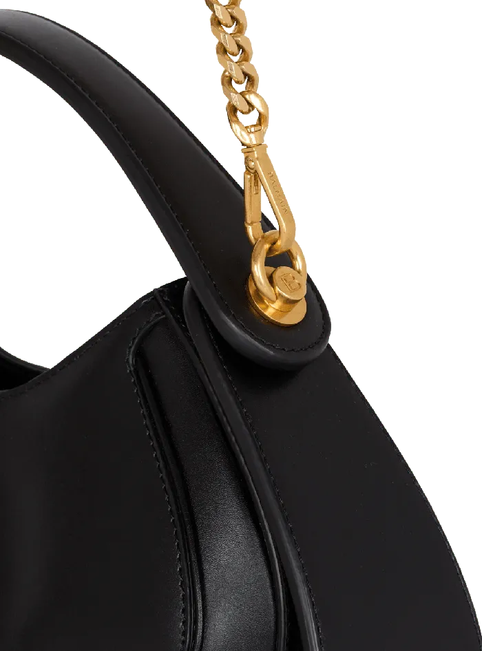 Balmain Medium Jolie Madame Bag In Box Leather Black Women Handbags