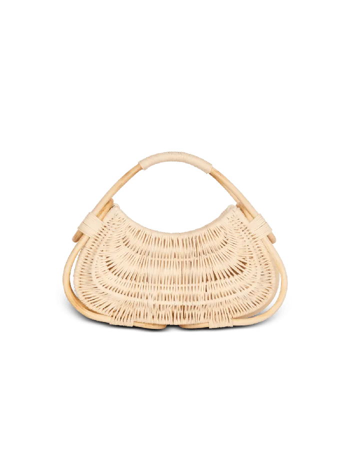 Balmain Medium Jolie Madame Wicker Basket Bag Beige Women Handbags