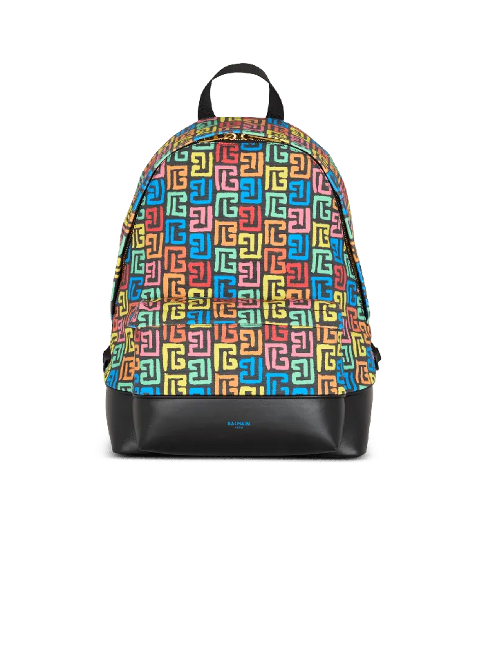 Balmain Multicoloured PB Labyrinth Canvas Backpack Black Men Bags And Backpacks Balmain Multicoloured PB Labyrinth Canvas Backpack Black Men Bags And Backpacks