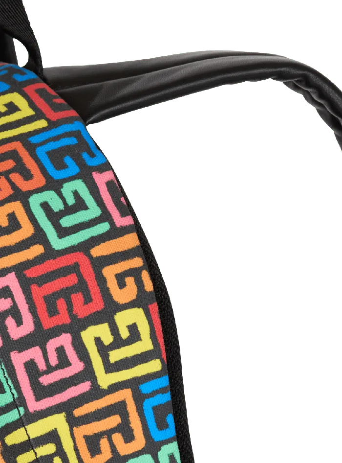 Balmain Multicoloured PB Labyrinth Canvas Backpack Black Men Bags And Backpacks