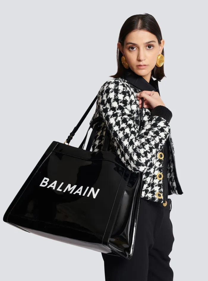 Balmain Olivier039s Cabas In Vinyl Black Women Handbags