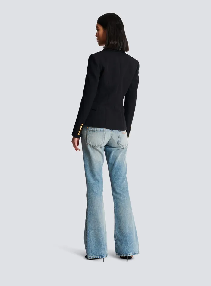 Balmain Onebutton Wool Blazer Black Women Jackets And Blazers