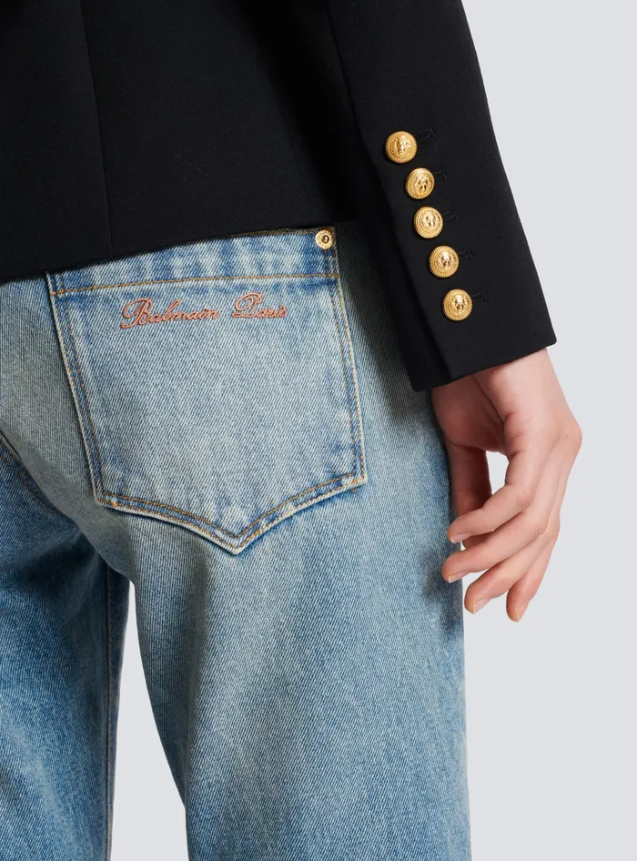 Balmain Onebutton Wool Blazer Black Women Jackets And Blazers