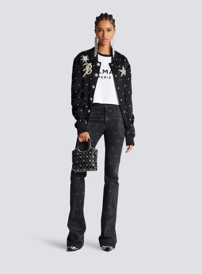 Balmain Paris Tshirt Black Women TShirts