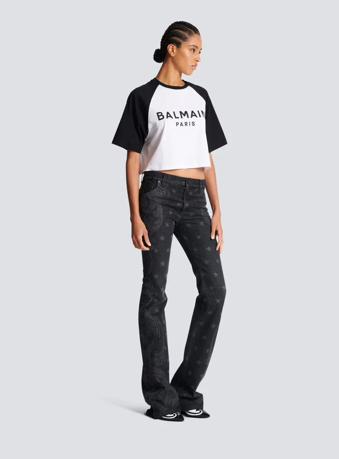Balmain Paris Tshirt Black Women TShirts
