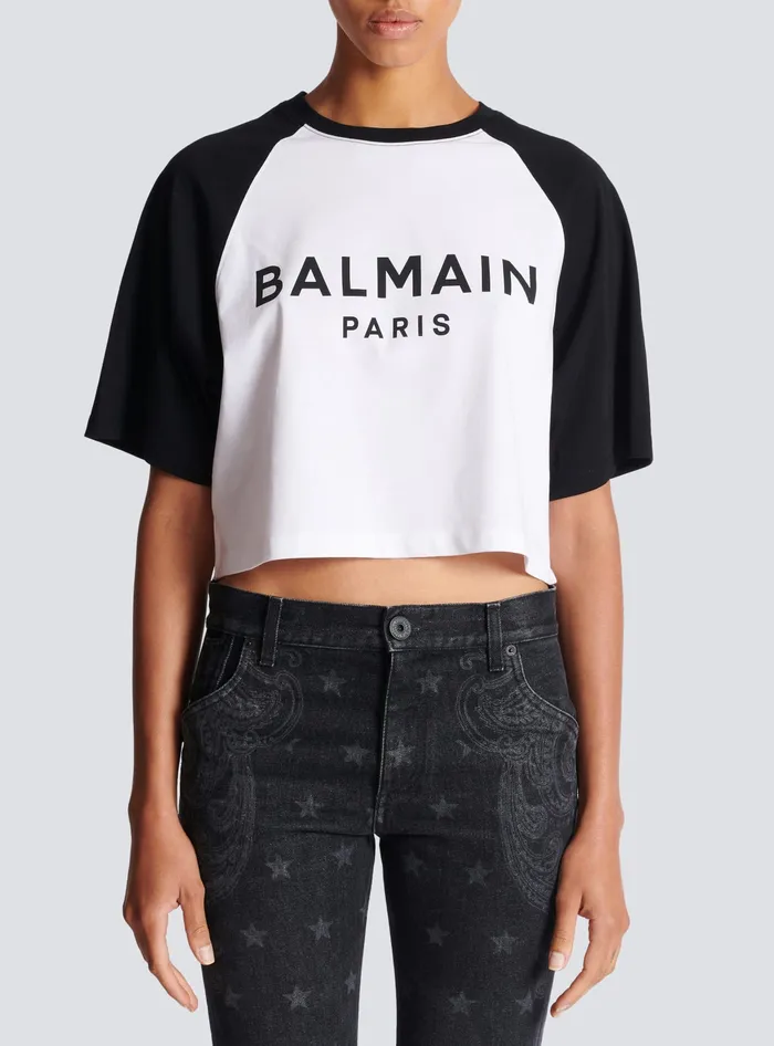 Balmain Paris Tshirt Black Women TShirts