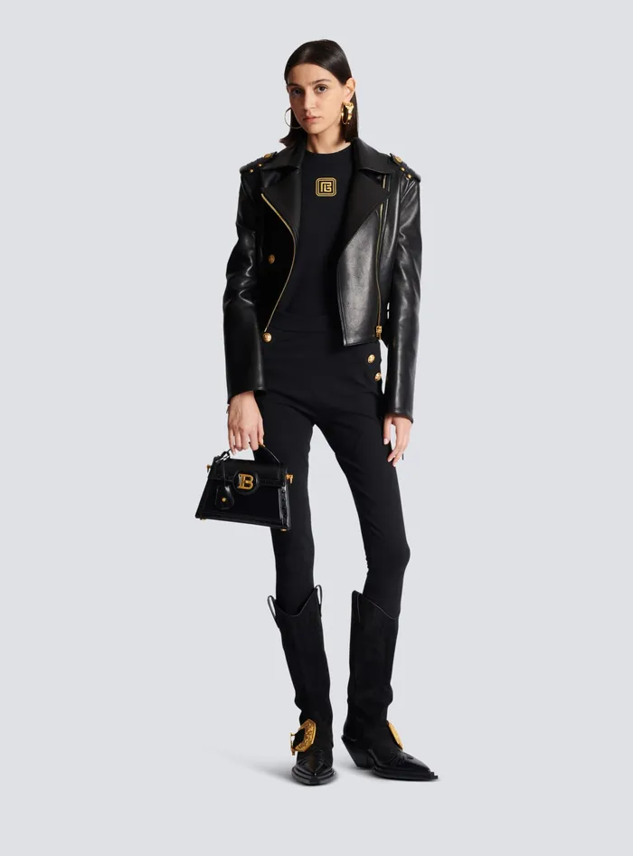 Balmain PB Embroidered Tank Top Black Women TShirts