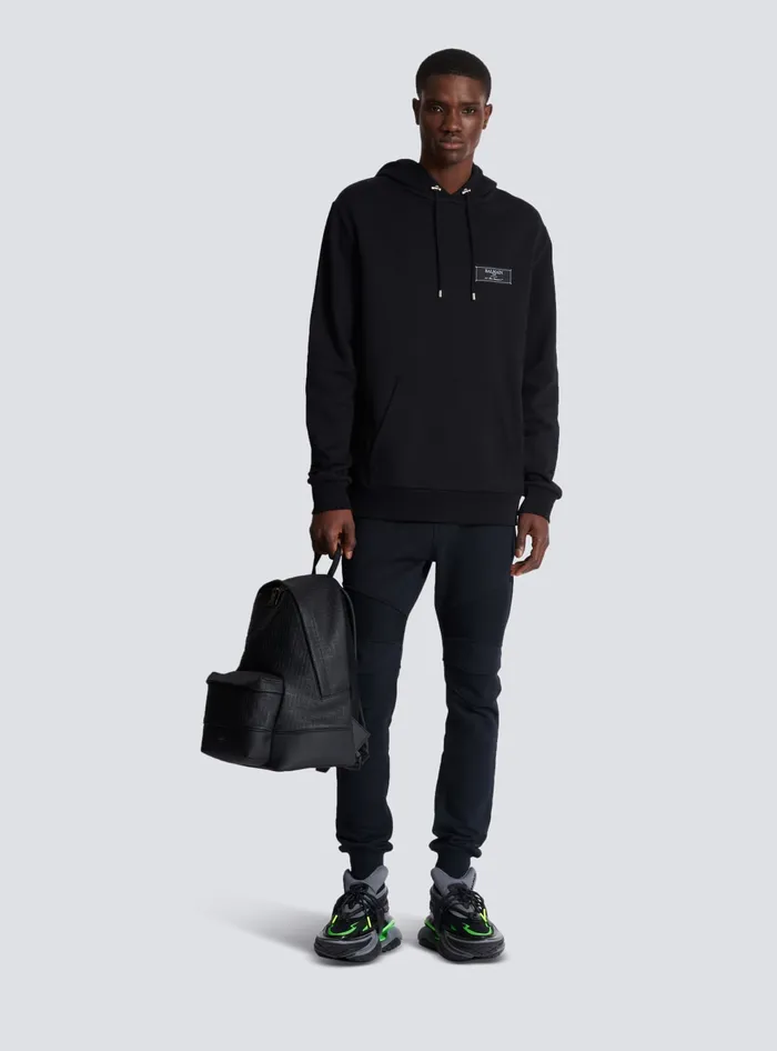 Balmain Pierre Hoodie Black Men Sweatshirts