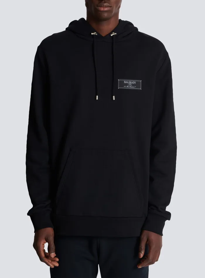 Balmain Pierre Hoodie Black Men Sweatshirts