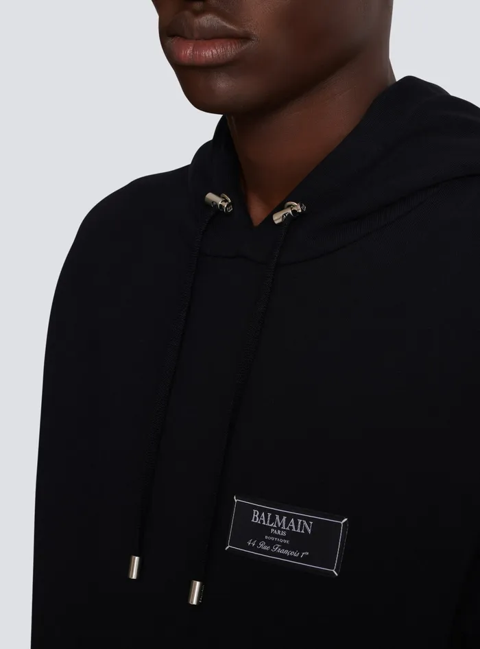 Balmain Pierre Hoodie Black Men Sweatshirts