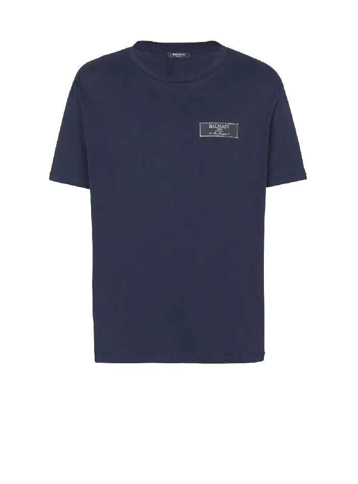 Balmain Pierre Shortsleeved Tshirt Navy Men TShirts