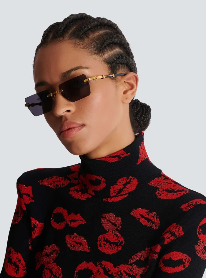 Balmain Pierre Sunglasses Black WomenMen Eyewear