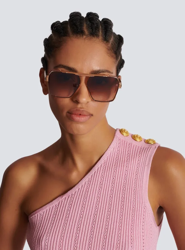 Balmain Premier Sunglasses Brown MenWomen Eyewear
