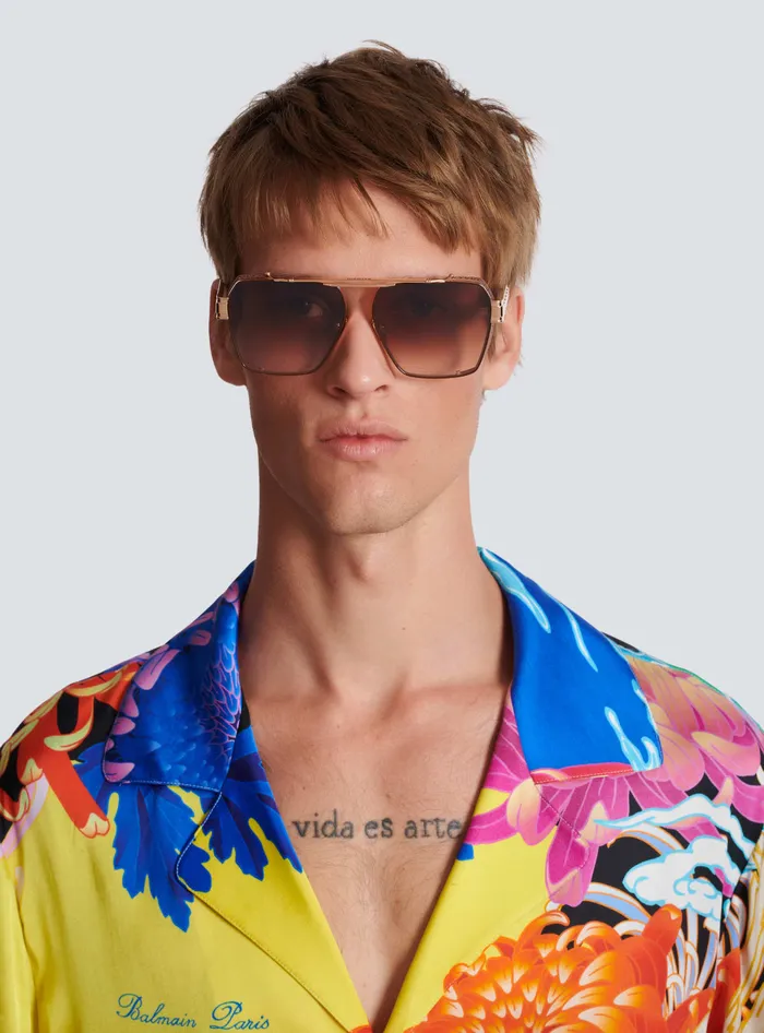 Balmain Premier Sunglasses Brown MenWomen Eyewear