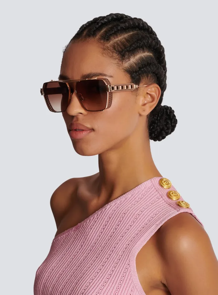 Balmain Premier Sunglasses Brown MenWomen Eyewear
