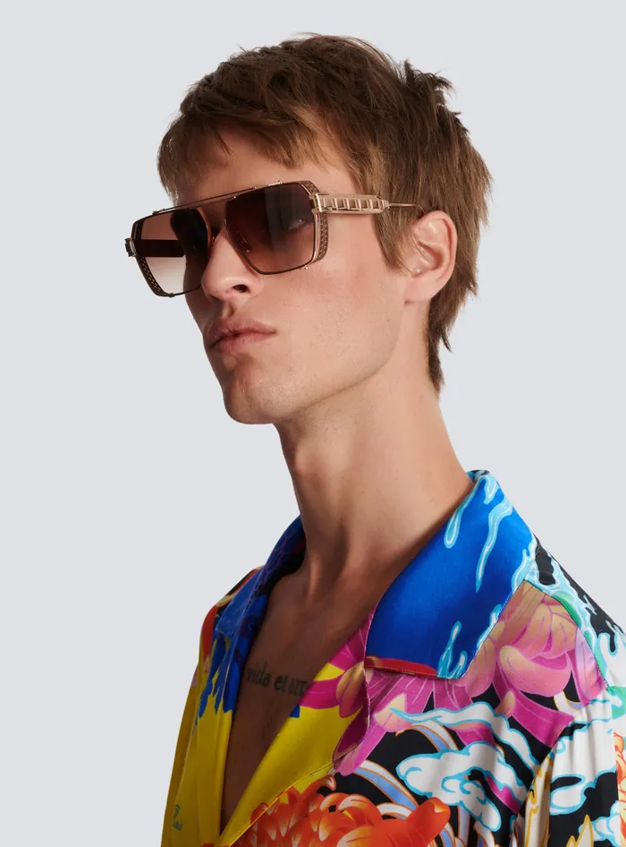Balmain Premier Sunglasses Brown MenWomen Eyewear
