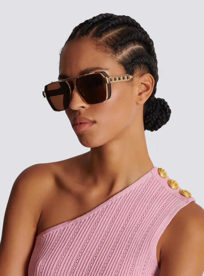Balmain Premier Sunglasses Gold WomenMen Eyewear