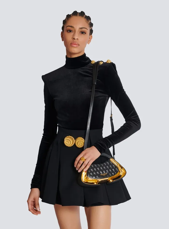 Balmain Quilted Small Jolie Madame Bag Black Women Mini Bags