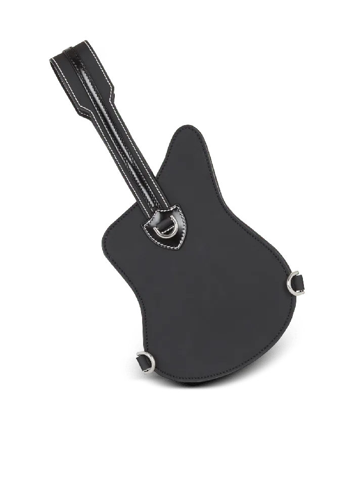 Balmain Rubber Guitar Clutch Bag Black Men CrossBody Bags