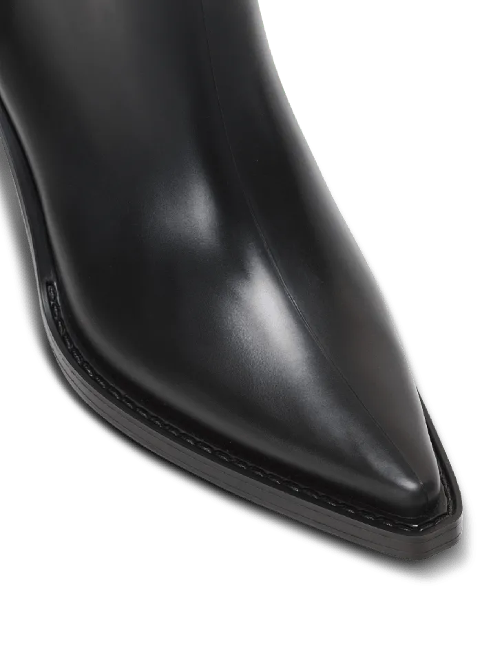 Balmain Rubber Tess PB Cowboy Boots Black Women Boots