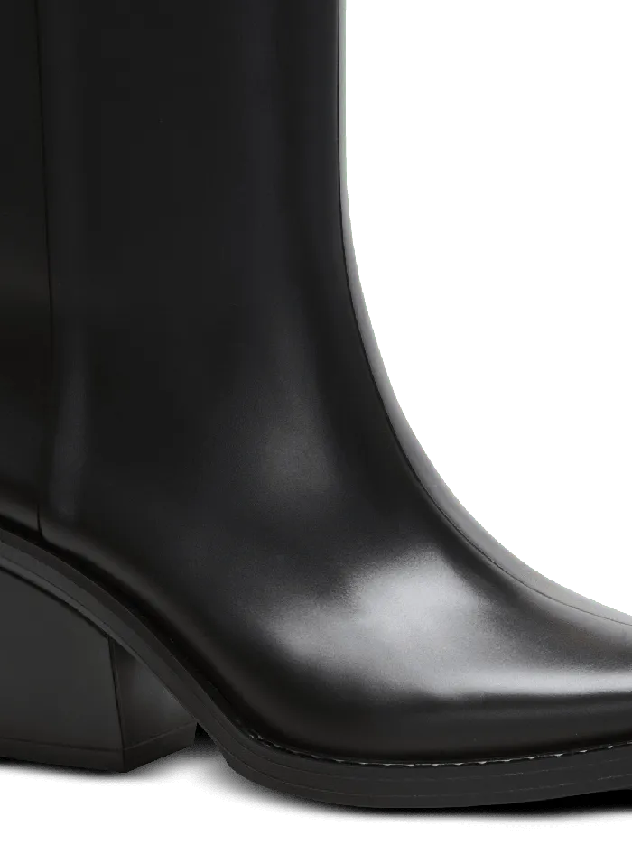 Balmain Rubber Tess PB Cowboy Boots Black Women Boots