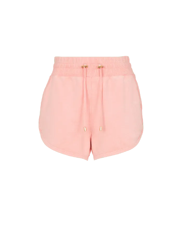Balmain Shorts With Vintage Embroidery Pink Women Trousers And Shorts