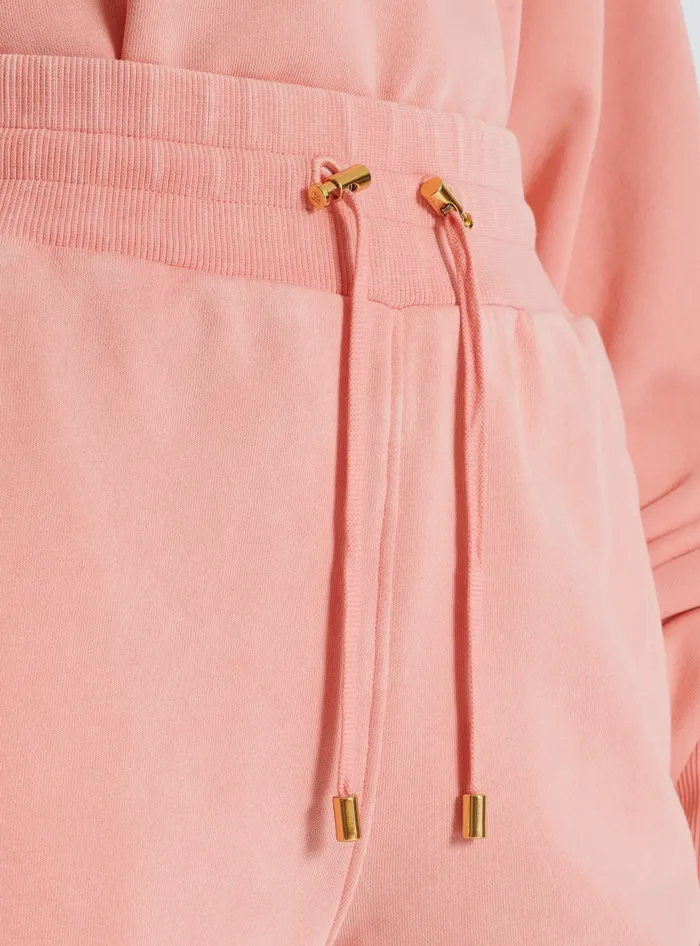 Balmain Shorts With Vintage Embroidery Pink Women Trousers And Shorts