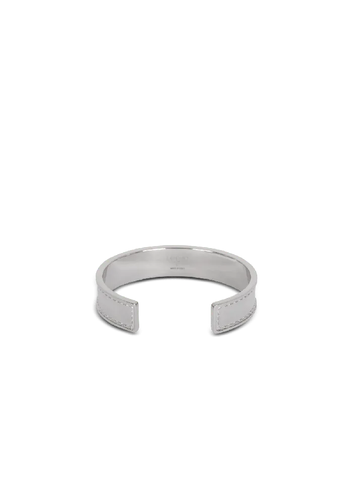 Balmain Signature Tubular Brass Bracelet Silver Men Fashion Jewelry