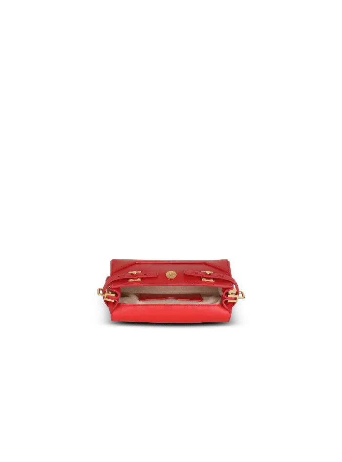 Balmain Smooth Leather BBuzz 19 Bag Red Women Handbags