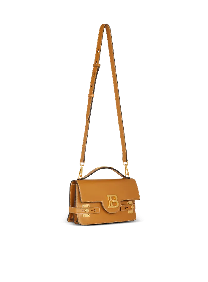 Balmain Smooth Leather BBuzz Shoulder 24 Bag Brown Women Handbags