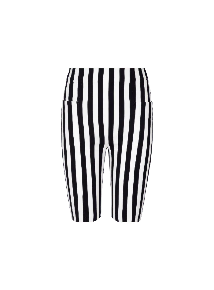 Balmain Striped Crepe Shorts Black Women Trousers And Shorts