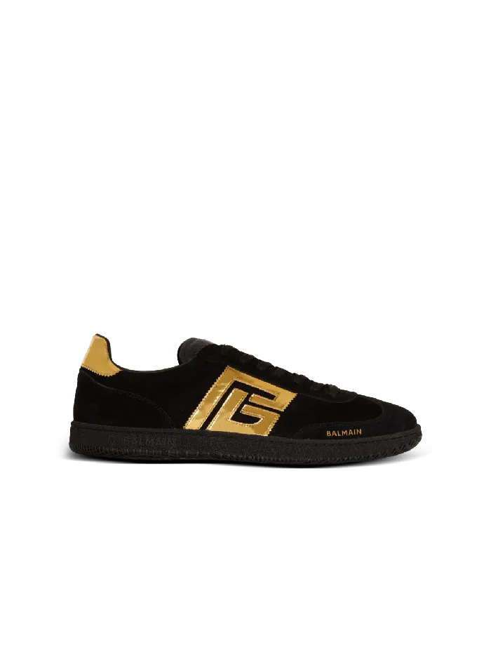 Balmain Suede Swan Sneakers Black Women Sneakers