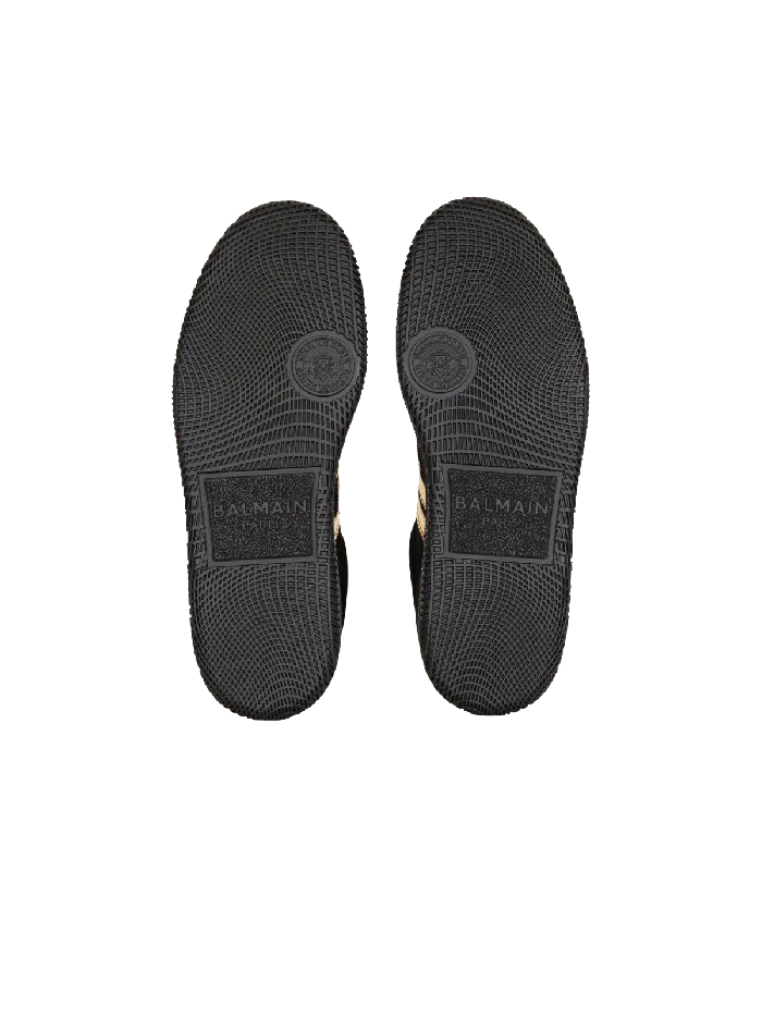Balmain Suede Swan Sneakers Black Women Sneakers