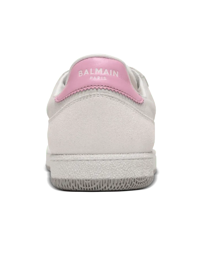 Balmain Swan Sneakers In Calfskin And Suede White Women Sneakers