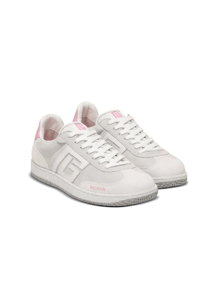 Balmain Swan Sneakers In Calfskin And Suede White Women Sneakers
