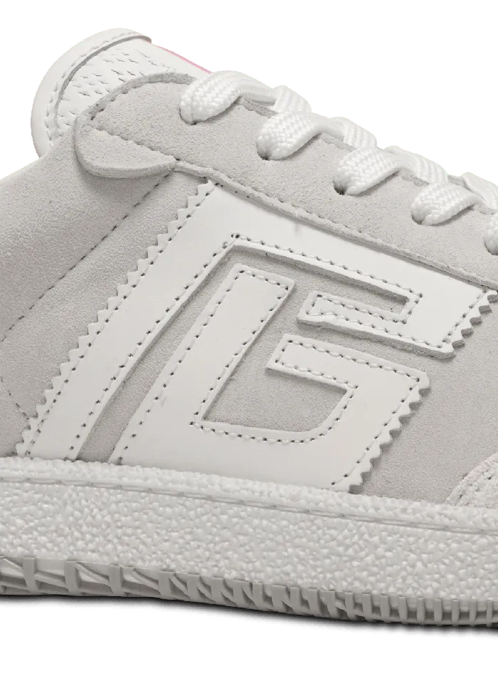 Balmain Swan Sneakers In Calfskin And Suede White Women Sneakers