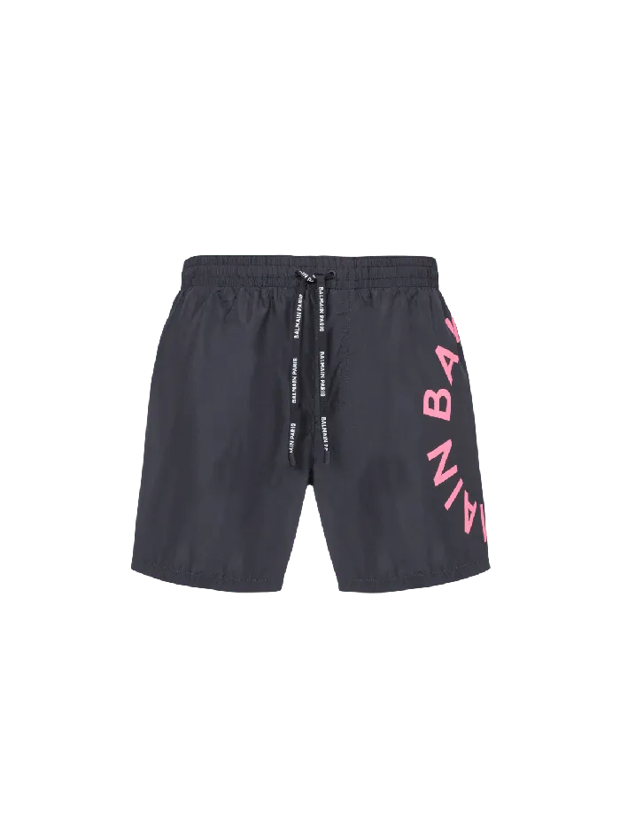 Balmain Swim Shorts Pink Men Swimwear