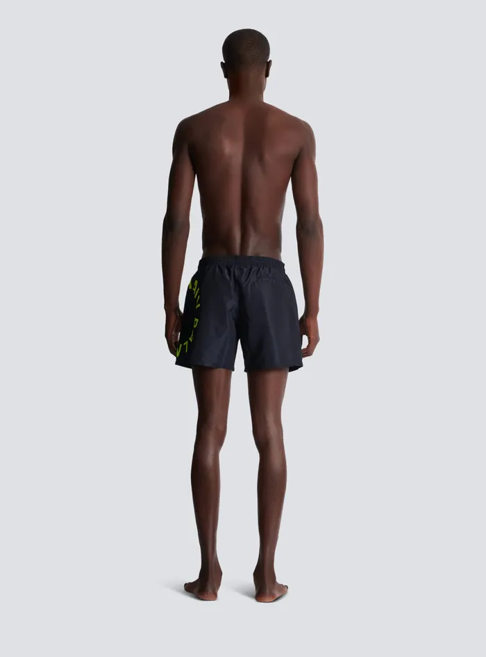 Balmain Swim Shorts Yellow Men Swimwear