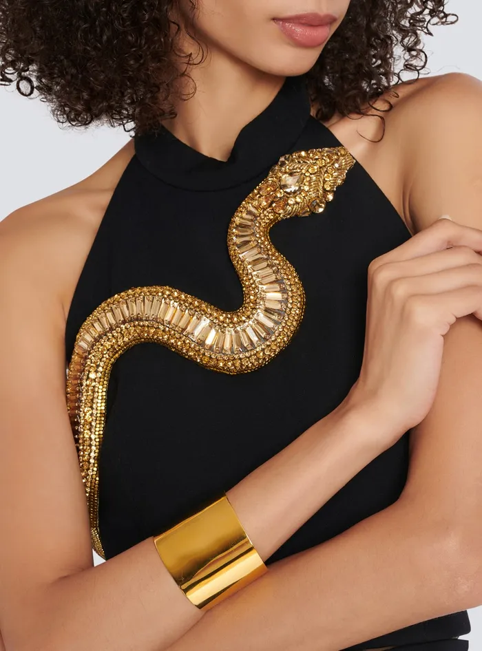 Balmain Tubular Bracelet In Brass Gold WomenMen Fashion Jewelry
