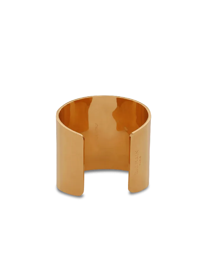 Balmain Tubular Bracelet In Brass Gold WomenMen Fashion Jewelry