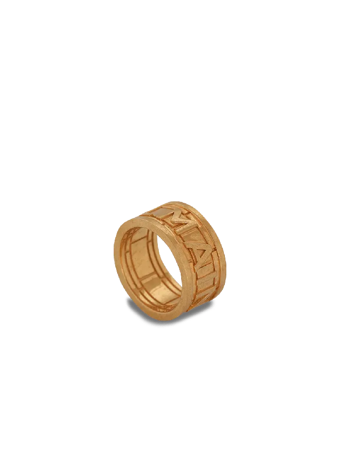 Balmain Tubular Ring Gold MenWomen Fashion Jewelry