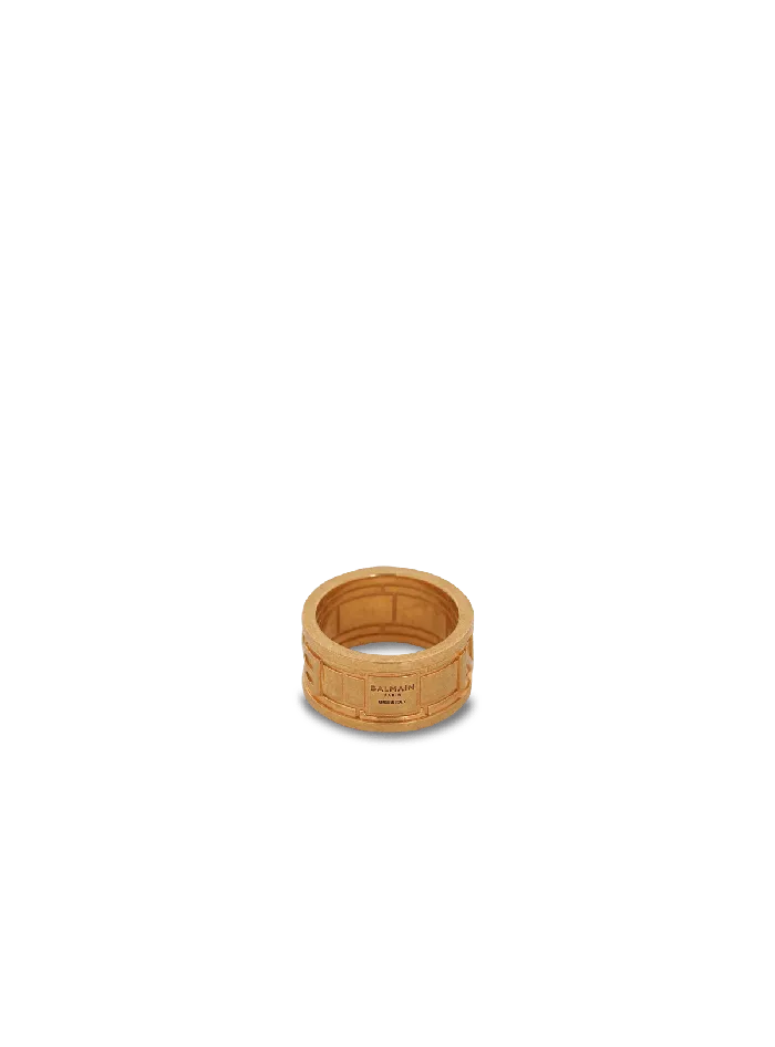 Balmain Tubular Ring Gold MenWomen Fashion Jewelry
