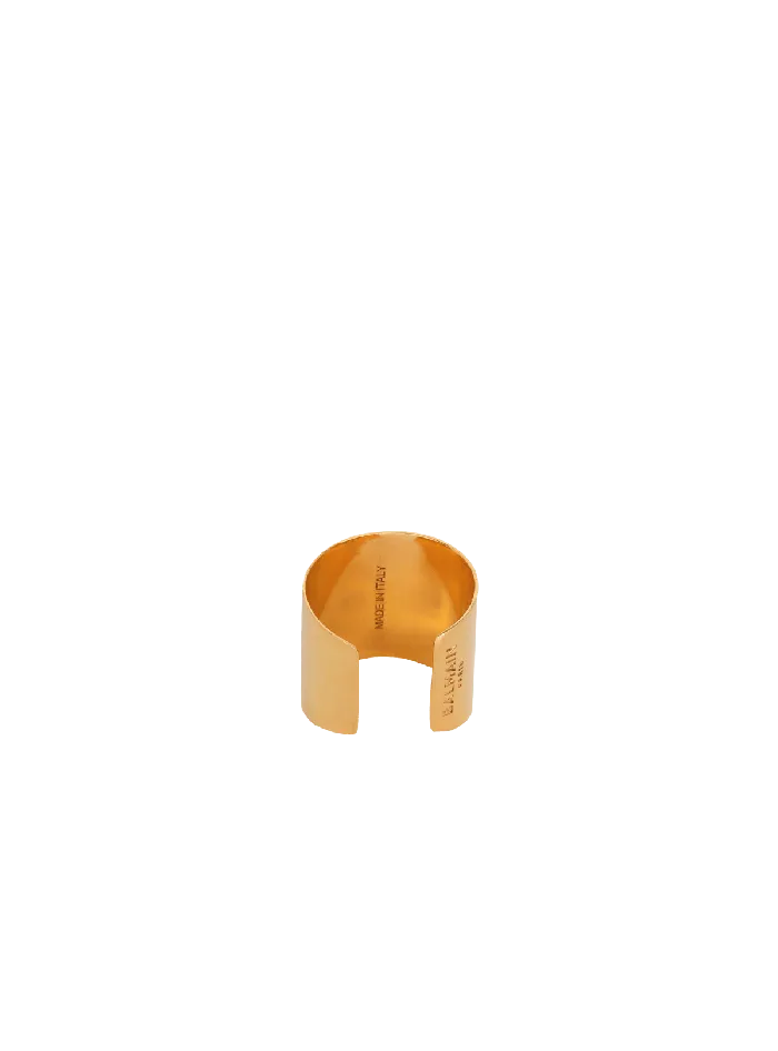 Balmain Tubular Ring Gold WomenMen Fashion Jewelry
