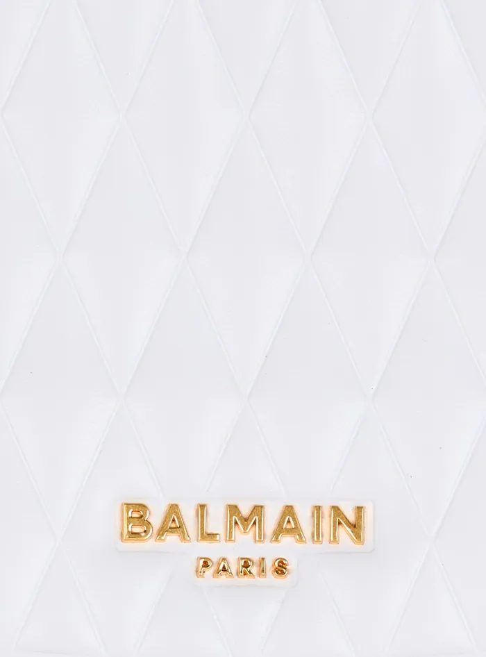 Balmain Twotone Quilted Medium Jolie Madame Bag White Women Handbags
