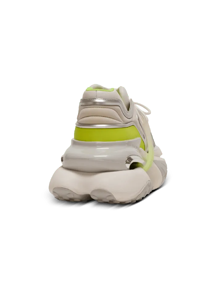 Balmain Unicorn Wave Sneakers In Neoprene And Calfskin Yellow Men Sneakers