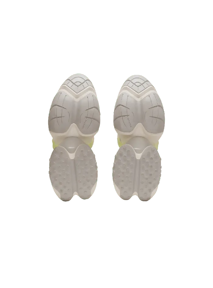 Balmain Unicorn Wave Sneakers In Neoprene And Calfskin Yellow Men Sneakers