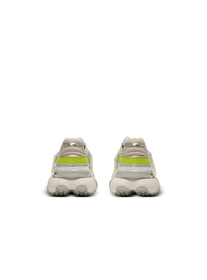 Balmain Unicorn Wave Sneakers In Neoprene And Calfskin Yellow Men Sneakers