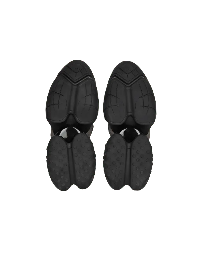 Balmain Unicorn Wave Trainers In Neoprene And Calfskin Black Men Sneakers