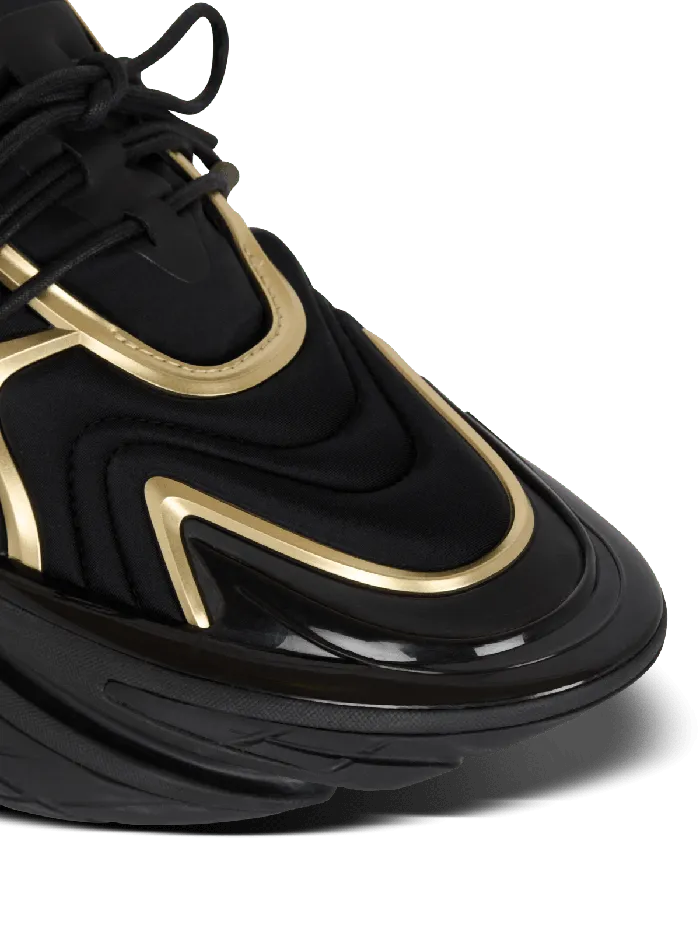 Balmain Unicorn Wave Trainers In Neoprene And Calfskin Black Men Sneakers