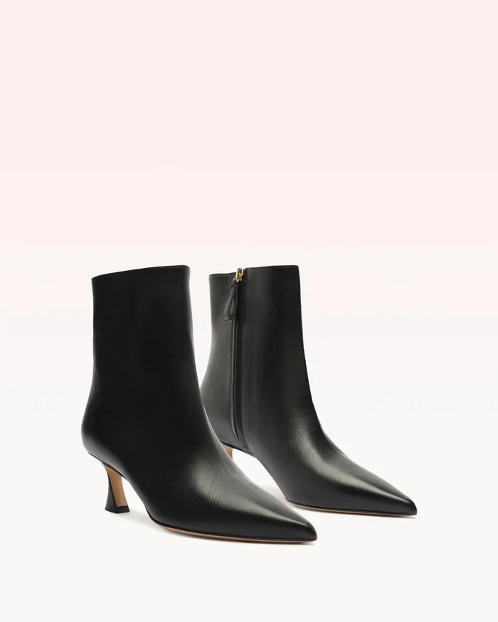 Bell Black Bootie 8211 Pointed Toe Boots 8211 Luxury Leather Boots Black Women Alexandre Birman Boots